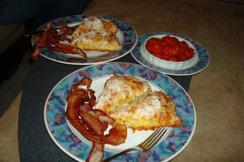 Soda Farls I: English breakfast for dinner, but with American bacon